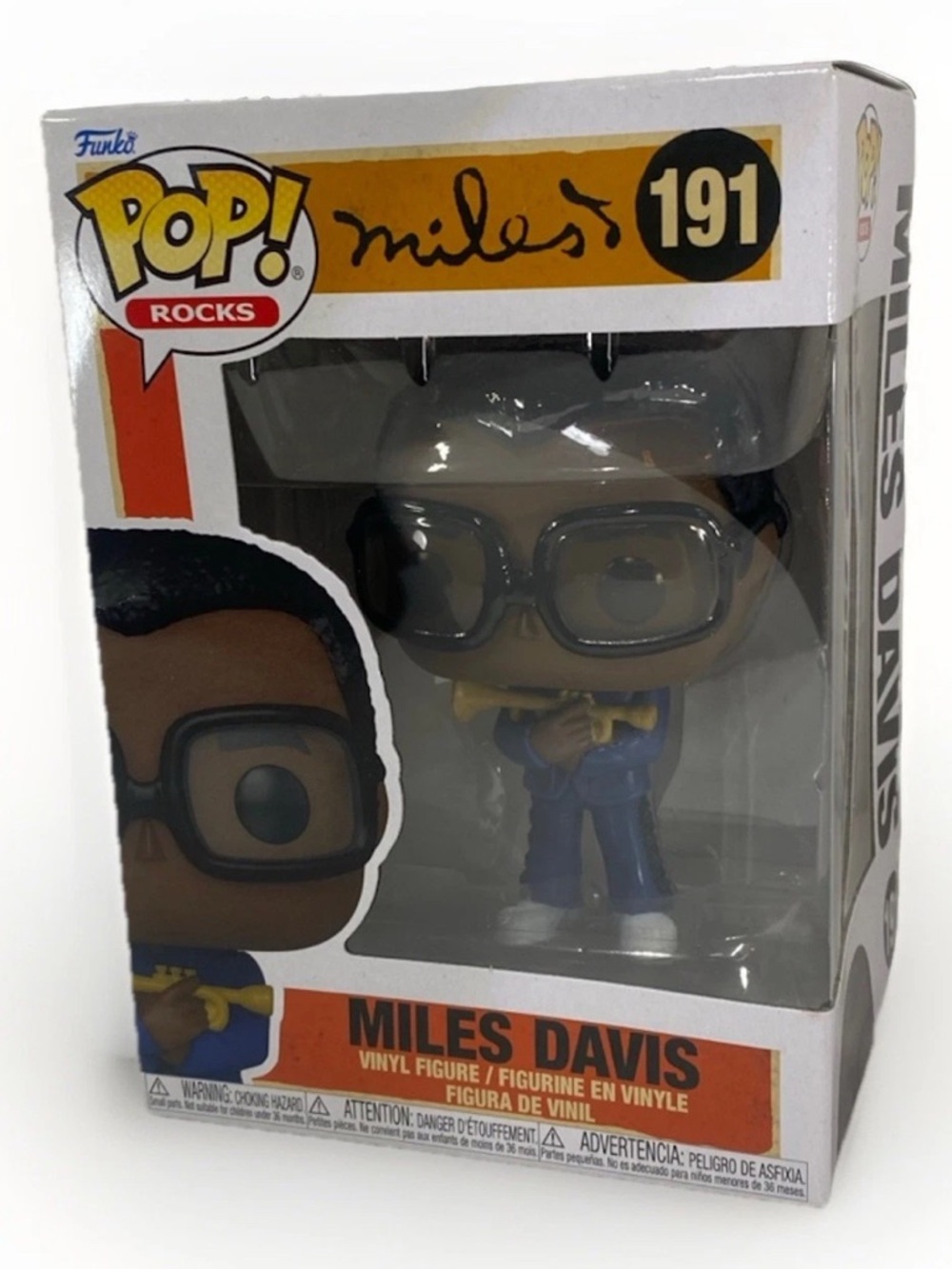 Funko Pop! Rocks 101 Miles Davis Vinyl Figure - Blue Outfit, Yellow Trumpet
